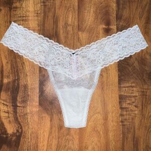 Bridal VS White Lace Thong